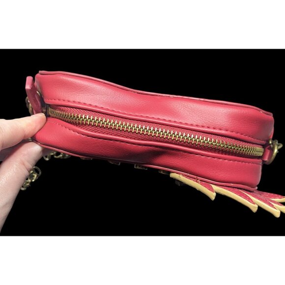 Disney Descendants Evie Heart Crown Purse With Gold Tone Chain And Details - Picture 3 of 16